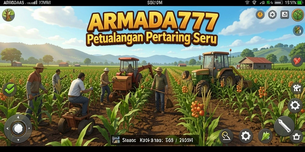 Screenshot ARMADA777 menampilkan gameplay pertanian yang menarik dan interaktif.