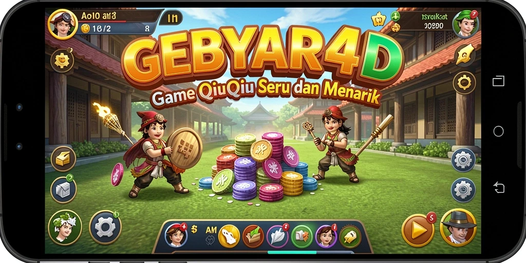 Tampilan gameplay QiuQiu yang seru di GEBYAR4D.
