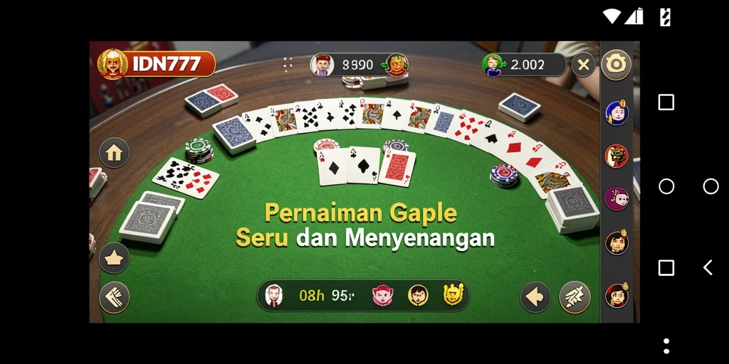 Screenshot IDN777 menampilkan gameplay Gaple yang seru.