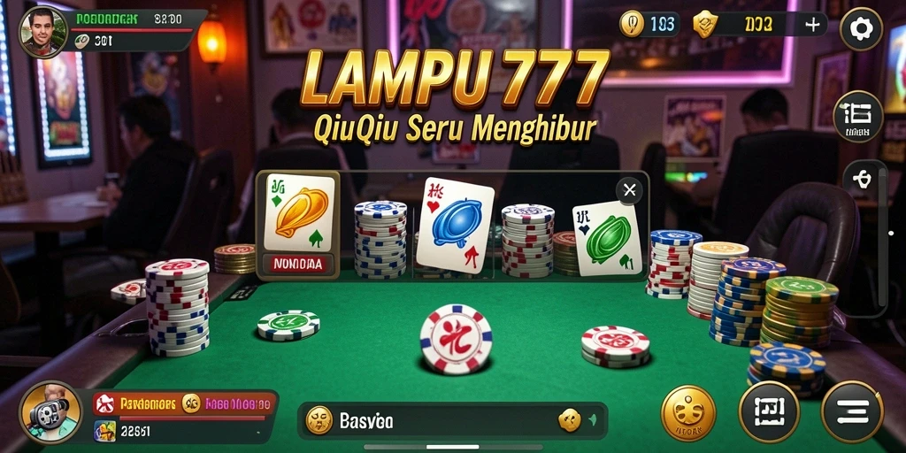 Tangkapan layar gameplay QiuQiu LAMPU777 yang menarik.
