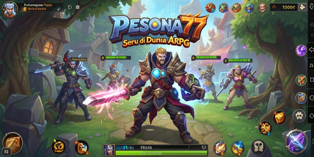 Screenshot gameplay PESONA77 menampilkan pertarungan seru di dunia ARPG.