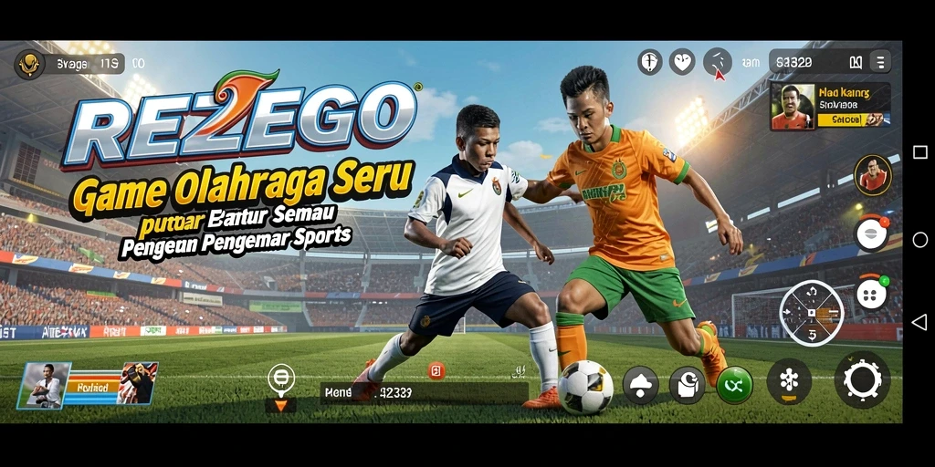 Tampilan menarik dari gameplay REZEGO dengan aksi olahraga yang intens.
