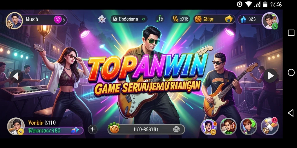 Tampilan gameplay TOPANWIN yang interaktif dan menarik saat bermain musik.