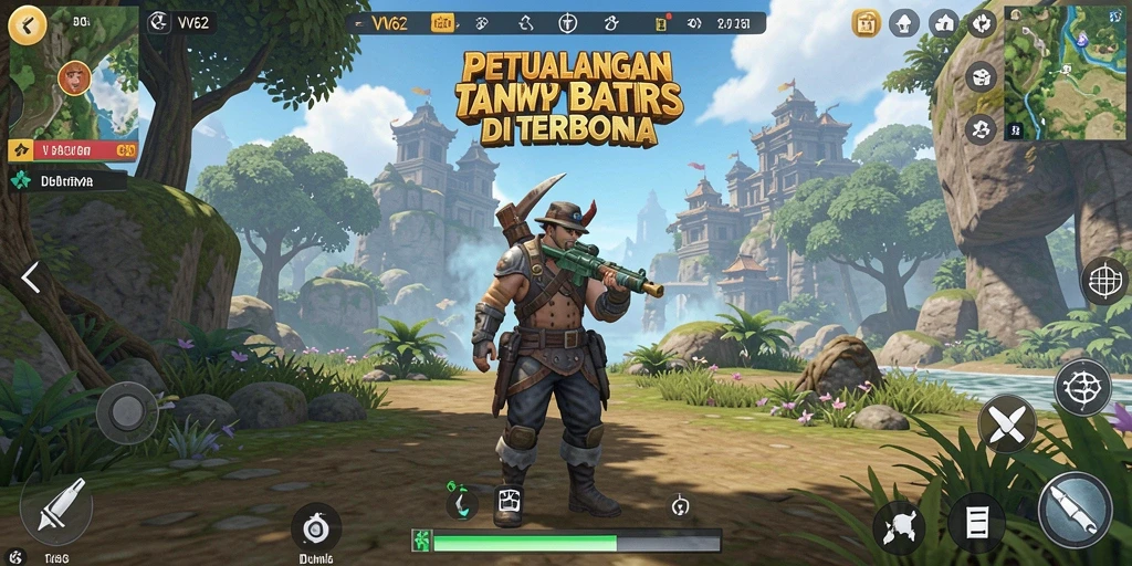 Screenshot gameplay VV62 menampilkan aksi mendebarkan di dunia terbuka.